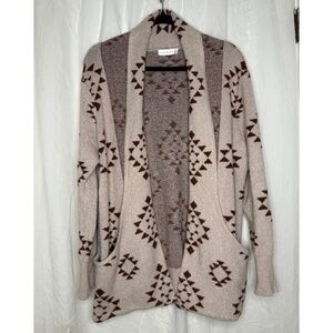 Aztec print cardigan